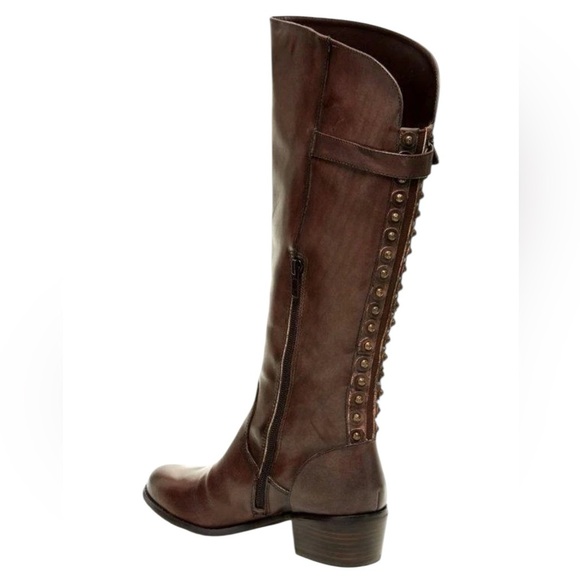 Arturo Chiang Brown Over the Knee Boots Leather Equestrian Style Size 8M - Picture 3 of 12